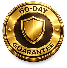 Hinuki 60-day money-back guarantee badge